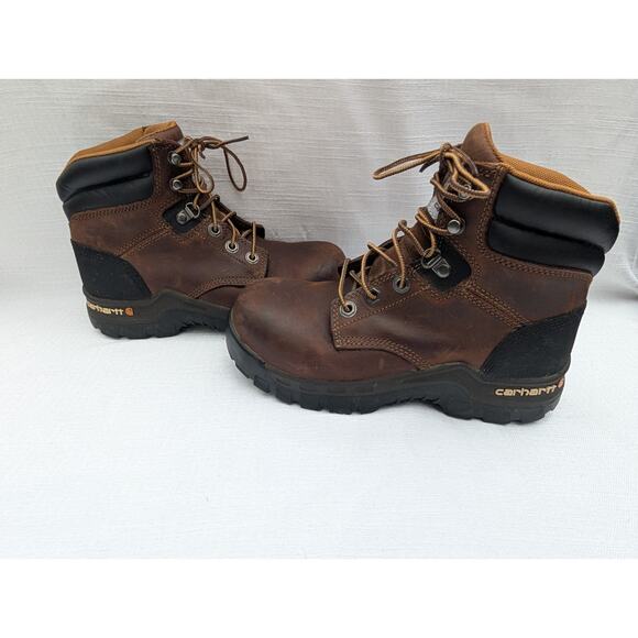 Carhartt 6" Rugged Flex Comp Toe Work Boot Womens 6.5 CWF5355 Brown Grip Comfort - Picture 3 of 9